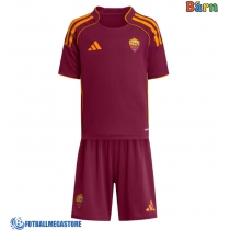 Fotballdrakt Barn AS Roma Lorenzo Pellegrini #7 Hjemmedraktsett 2025-26 Kortermet (+ Korte bukser)